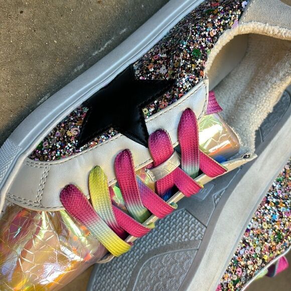 Steve Madden sneakers girls 4 glitter star - Picture 5 of 13